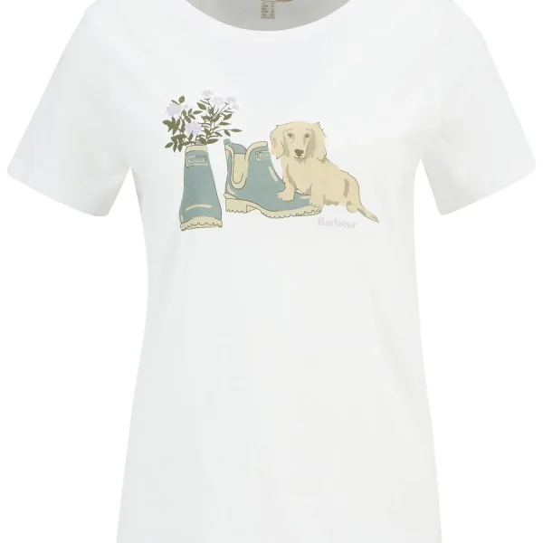 Barbour Brambles T Shirt White (1)