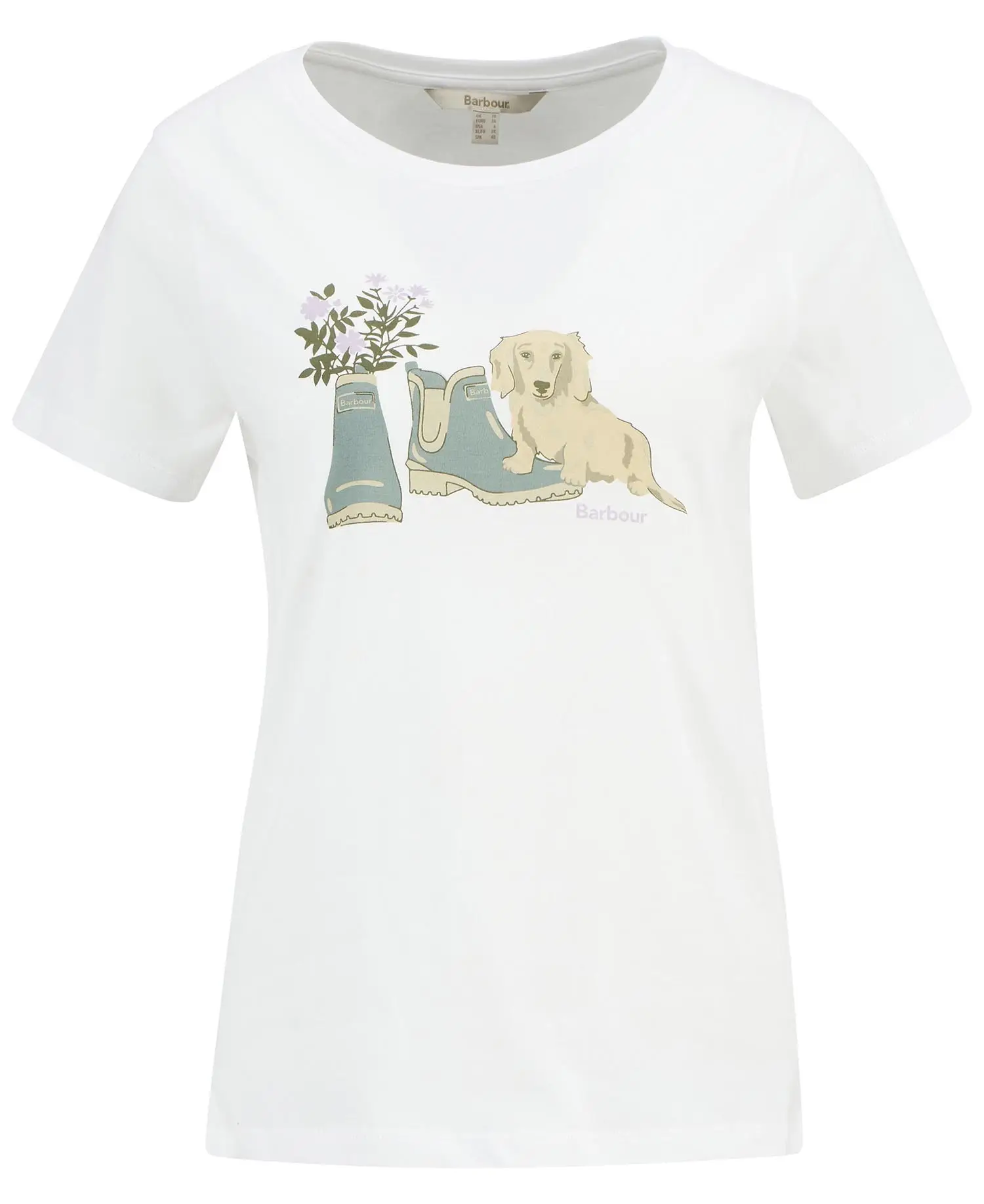 Barbour Brambles T Shirt White (1)