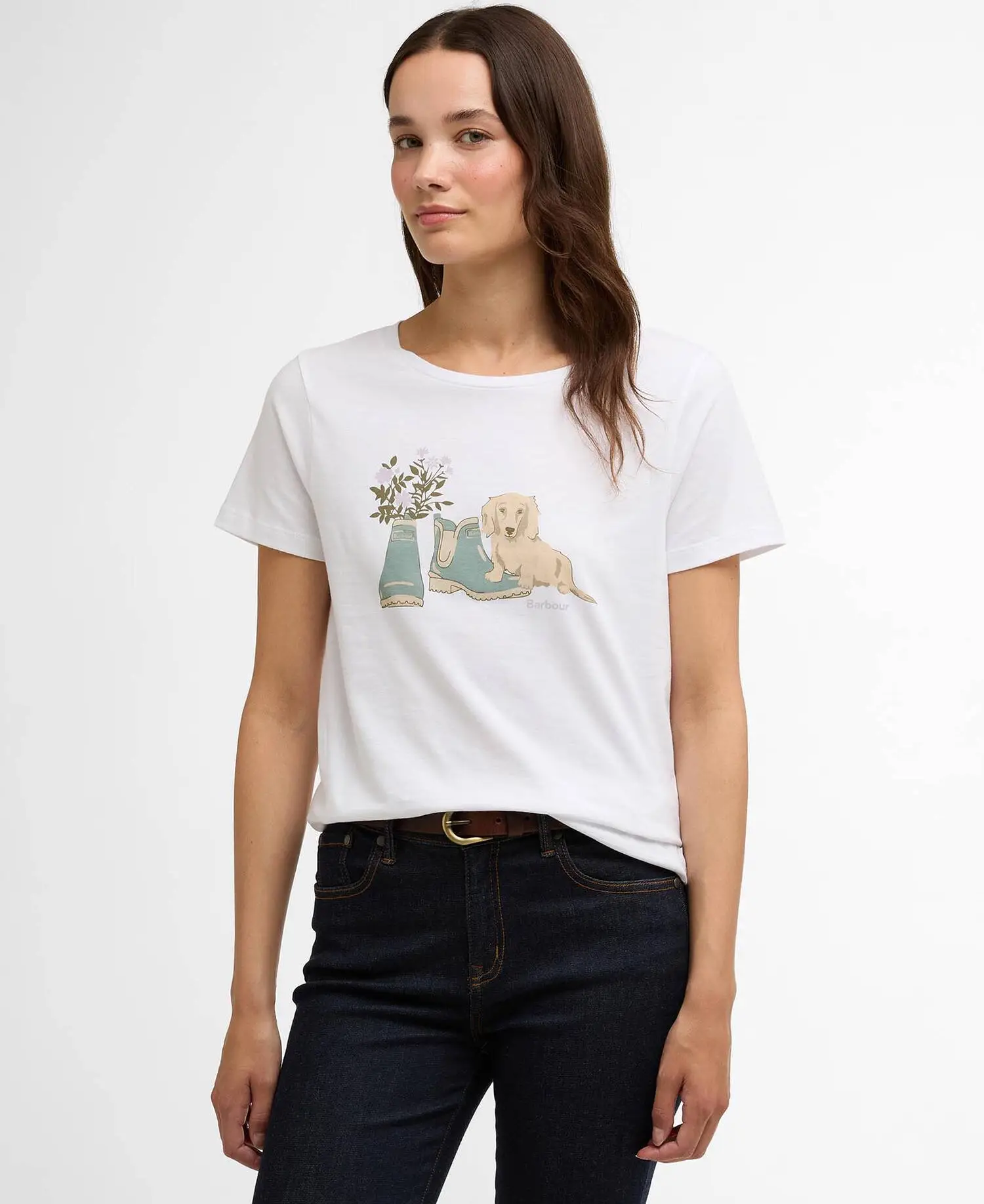 Barbour Brambles T Shirt White (5)