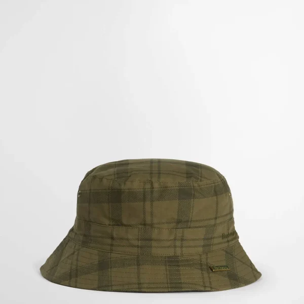 Barbour Cappello Da Pescatore Transport in Tartan Dusky Green Tartan (1)
