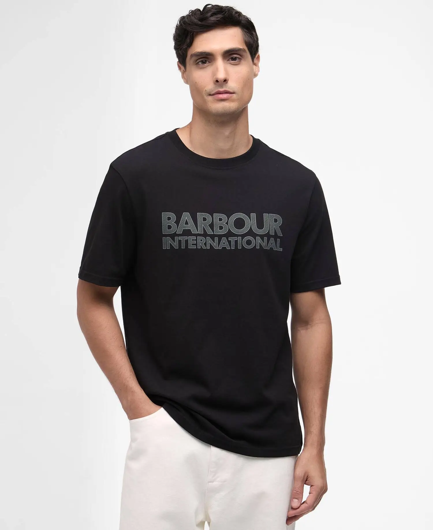 Barbour Essential Graphic T Shirt Black (4)