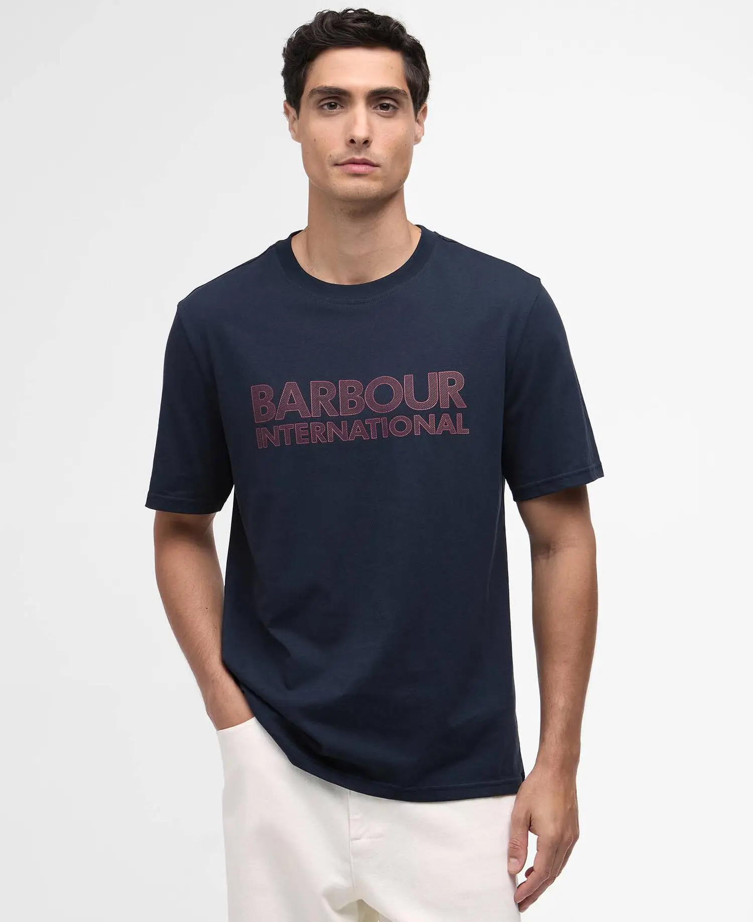 Barbour Essential Graphic T Shirt Navy (5)