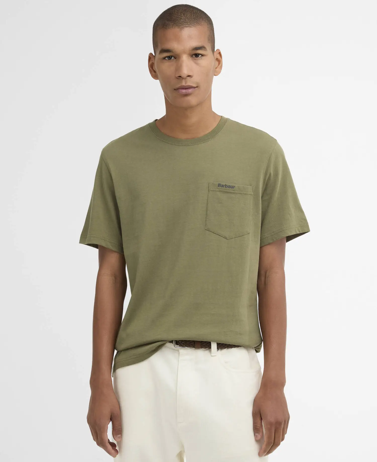 Barbour Langdon Pocket T Shirt Grey Olive (4)