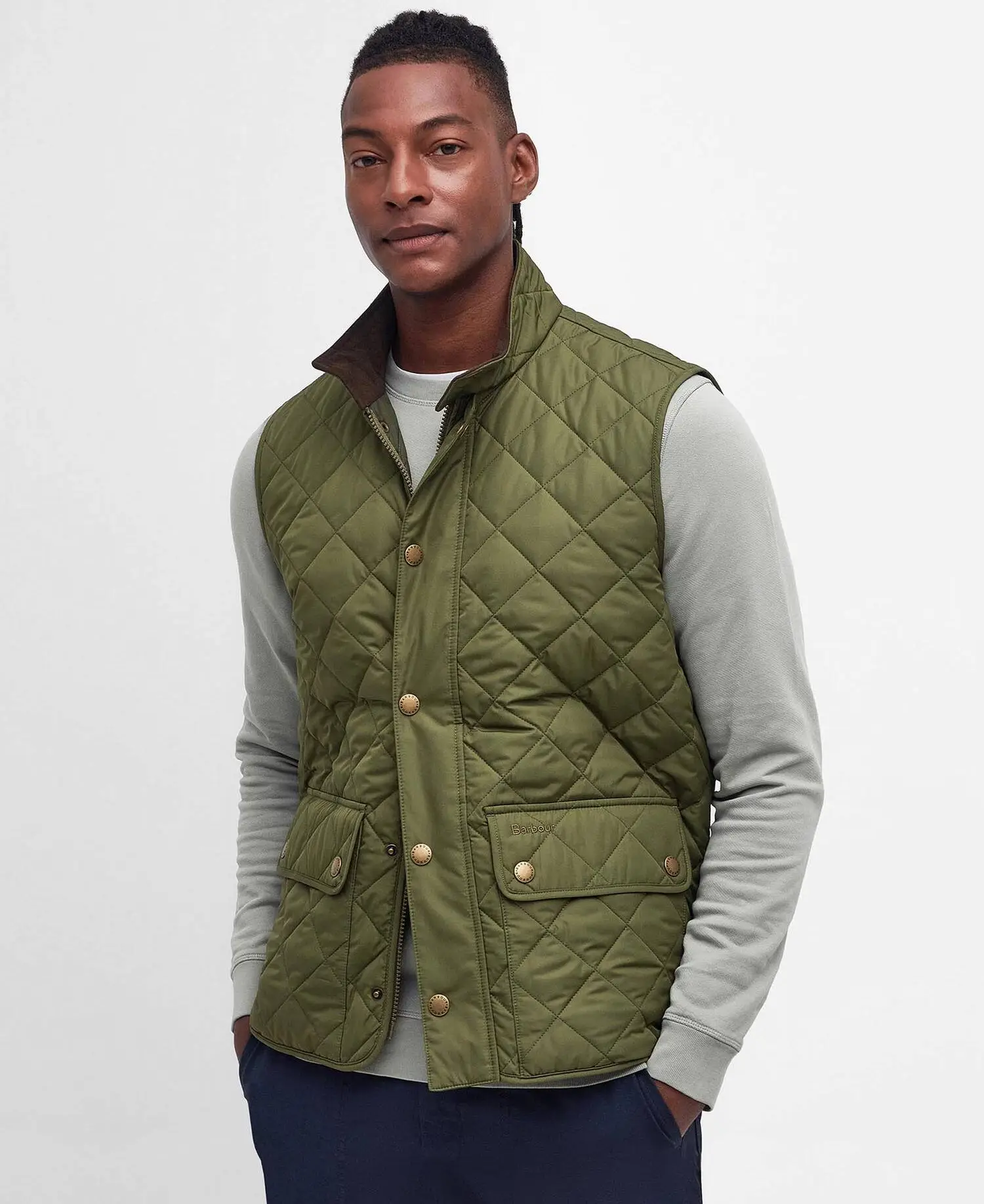 Barbour Lowerdale Gilet Dark Moss (6)