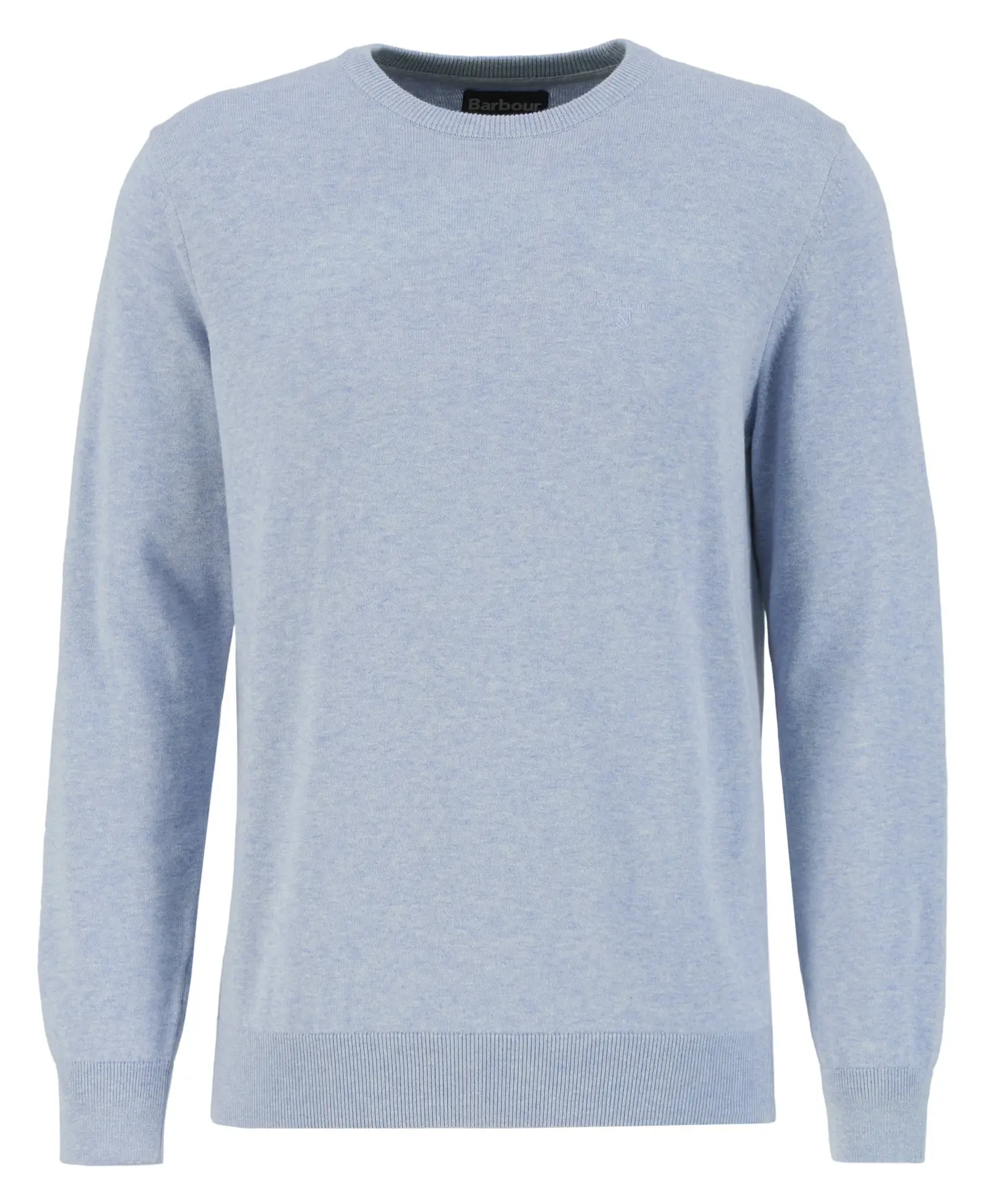 Barbour Maglione Girocollo in Cotone Pima Blue Haze (1)