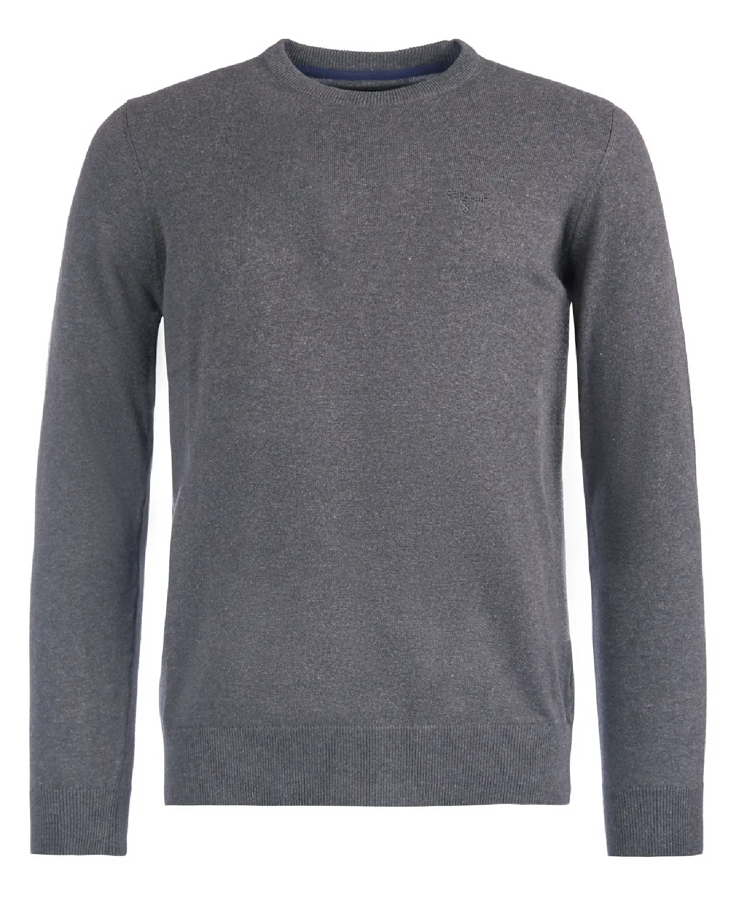Barbour Maglione Girocollo in Cotone Pima Charcoal (1)