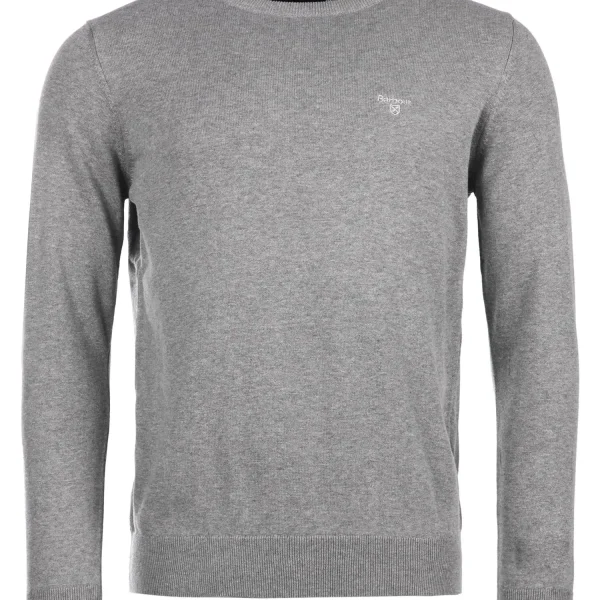 Barbour Maglione Girocollo in Cotone Pima Classic Grey (1)