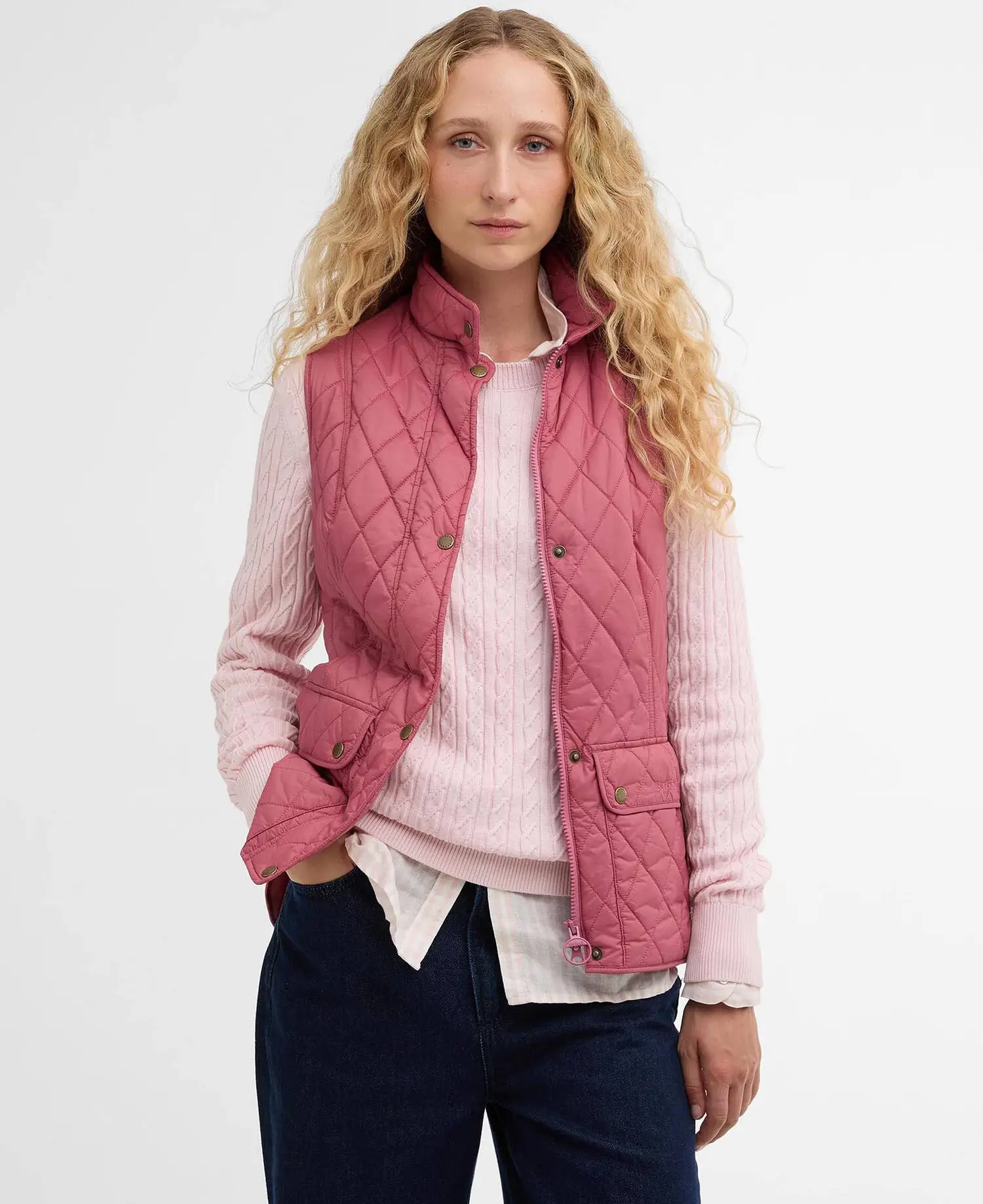 Barbour Otterburn Gilet Primrose Wildberry (7)