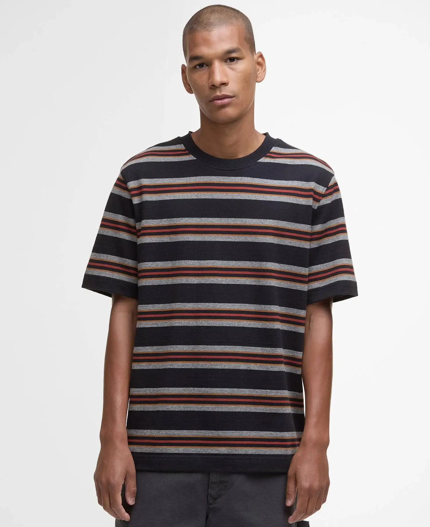 Barbour Sandwick Relaxed Striped T Shirt Black (5)