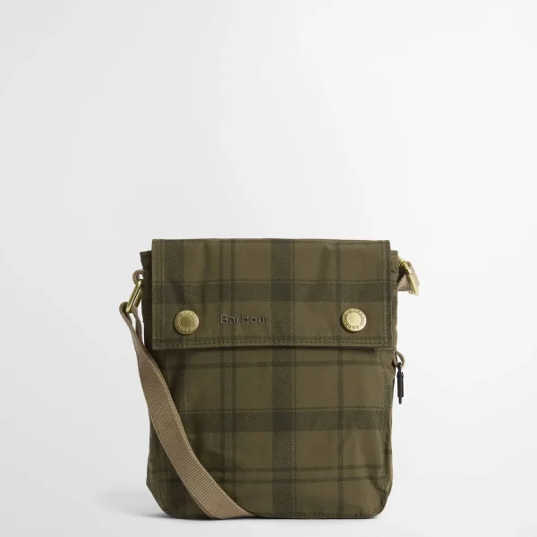 Barbour Borsa a Tracolla Transport Dusky Green Tartan (1)