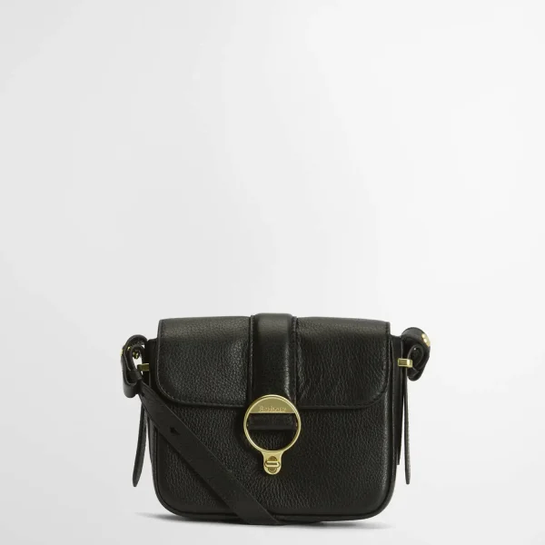 Barbour Mini Borsa a Tracolla in Pelle Rosa Black (1)