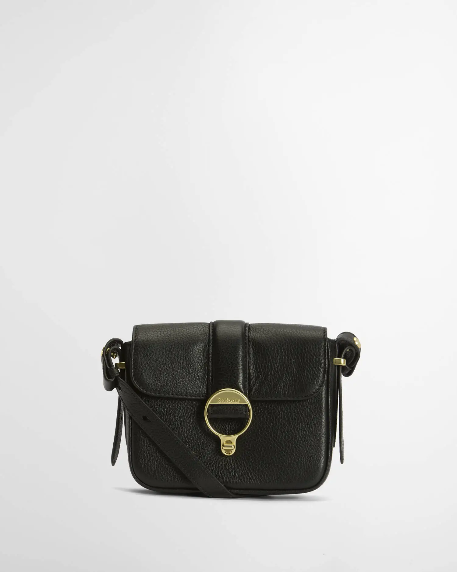 Barbour Mini Borsa a Tracolla in Pelle Rosa Black (1)