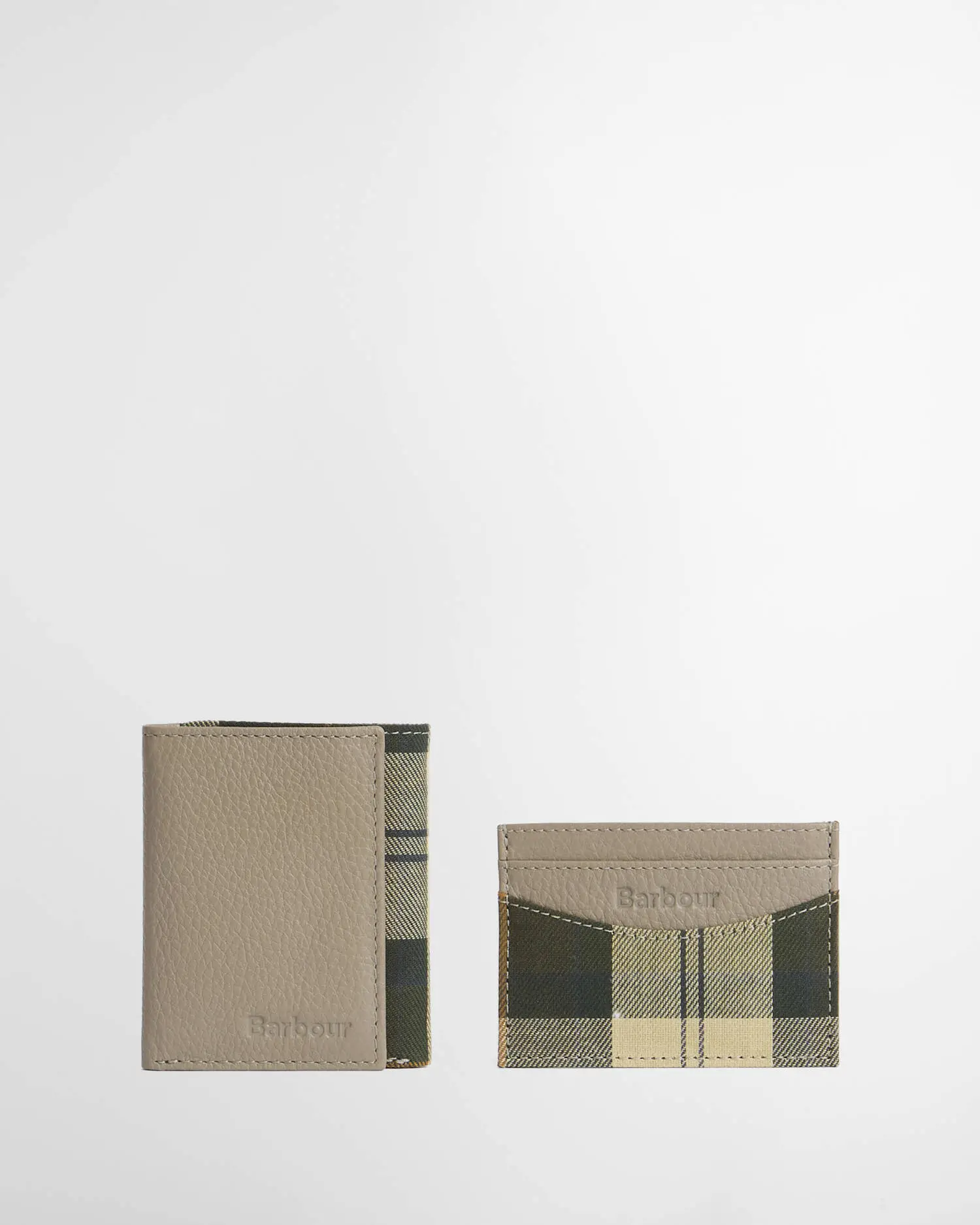 Barbour Set Regalo Con Portafoglio Trifold E Portacarte in Pelle Cresswell (1)